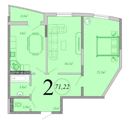 Купить 2-комнатную квартиру